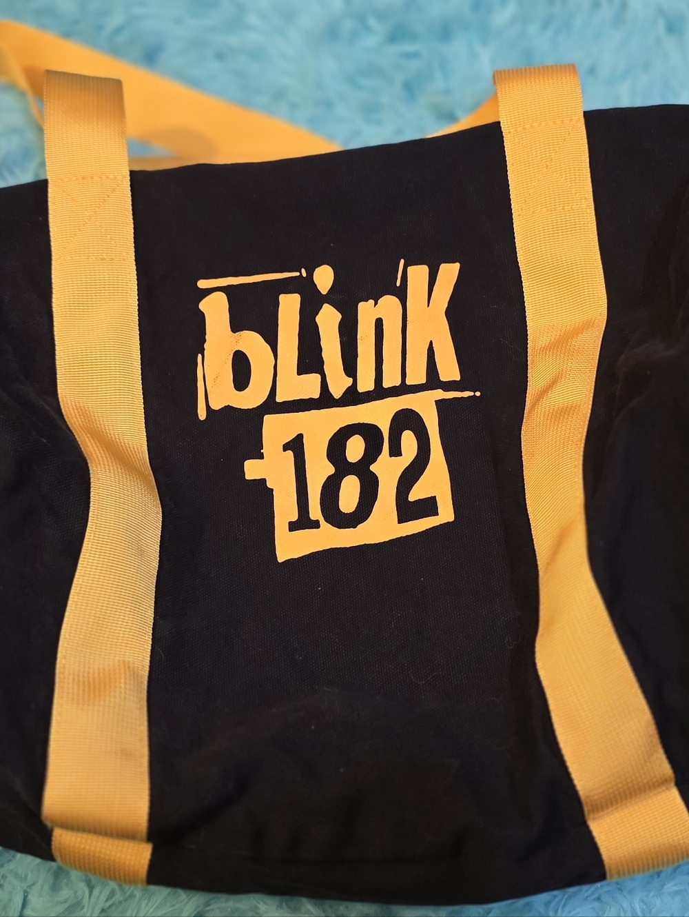 Blink-182 Logo Black & Yellow Mini Duffel Bag